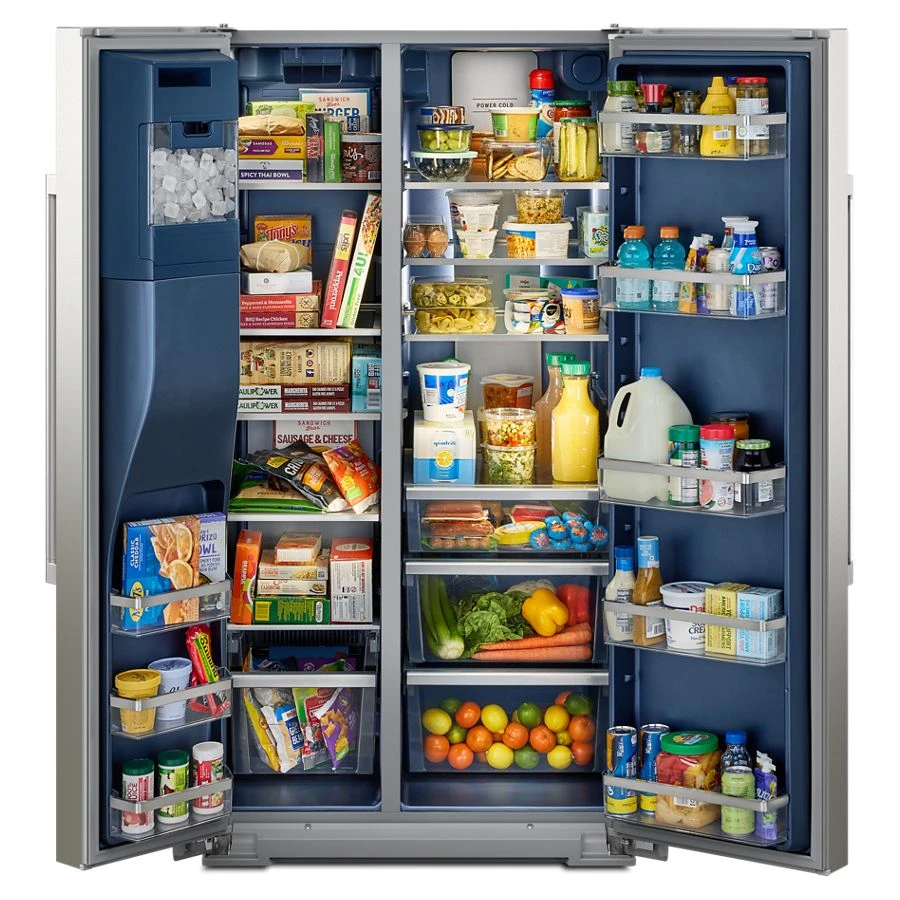 36-inch Wide Counter-depth Side-by-side Refrigerator With Arctic Blue Interior - 20.8 Cu. Ft. view 2