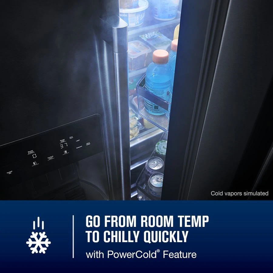 36-inch Wide Counter-depth Side-by-side Refrigerator With Arctic Blue Interior - 20.8 Cu. Ft. view 4