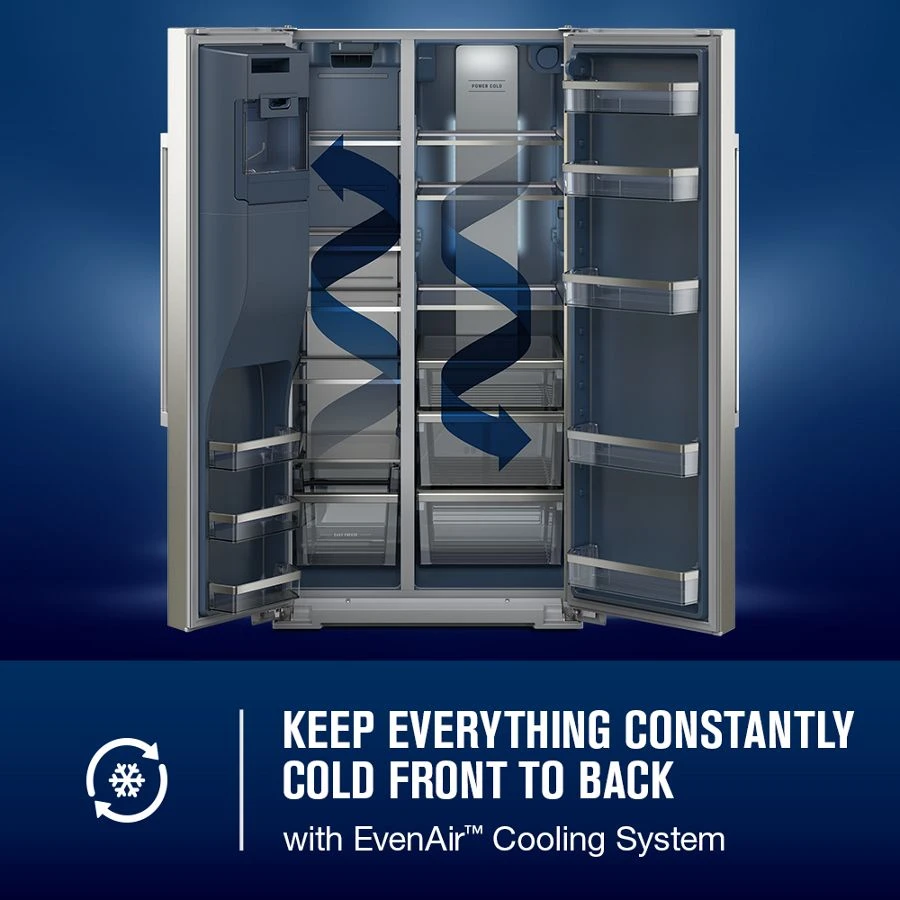 36-inch Wide Counter-depth Side-by-side Refrigerator With Arctic Blue Interior - 20.8 Cu. Ft. view 5