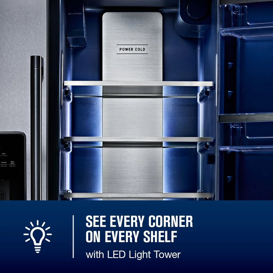 36-inch Wide Counter-depth Side-by-side Refrigerator With Arctic Blue Interior - 20.8 Cu. Ft. view 6