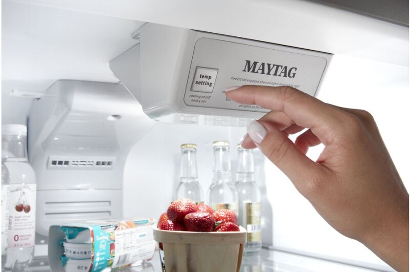 Maytag 30-Inch Wide Top Freezer Refrigerator with PowerCold Feature- 18 Cu. Ft. Black MRT118FFFE Picture 1