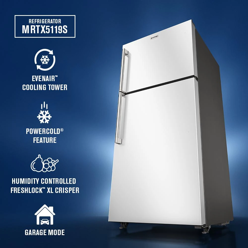 30-Inch Wide Top-Freezer Refrigerator with Garage Mode—19 Cu. Ft. MRTX5119SW