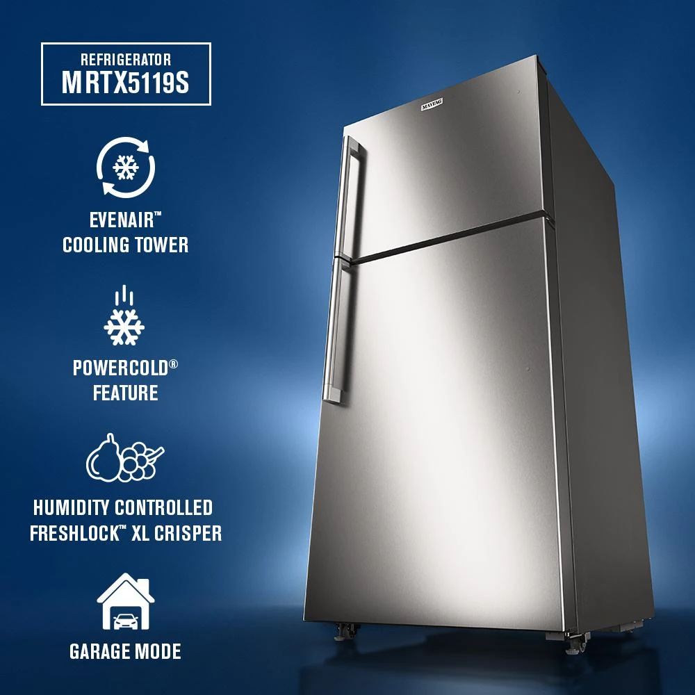 30-Inch Wide Top-Freezer Refrigerator with Garage Mode—19 Cu. Ft. MRTX5119SZ