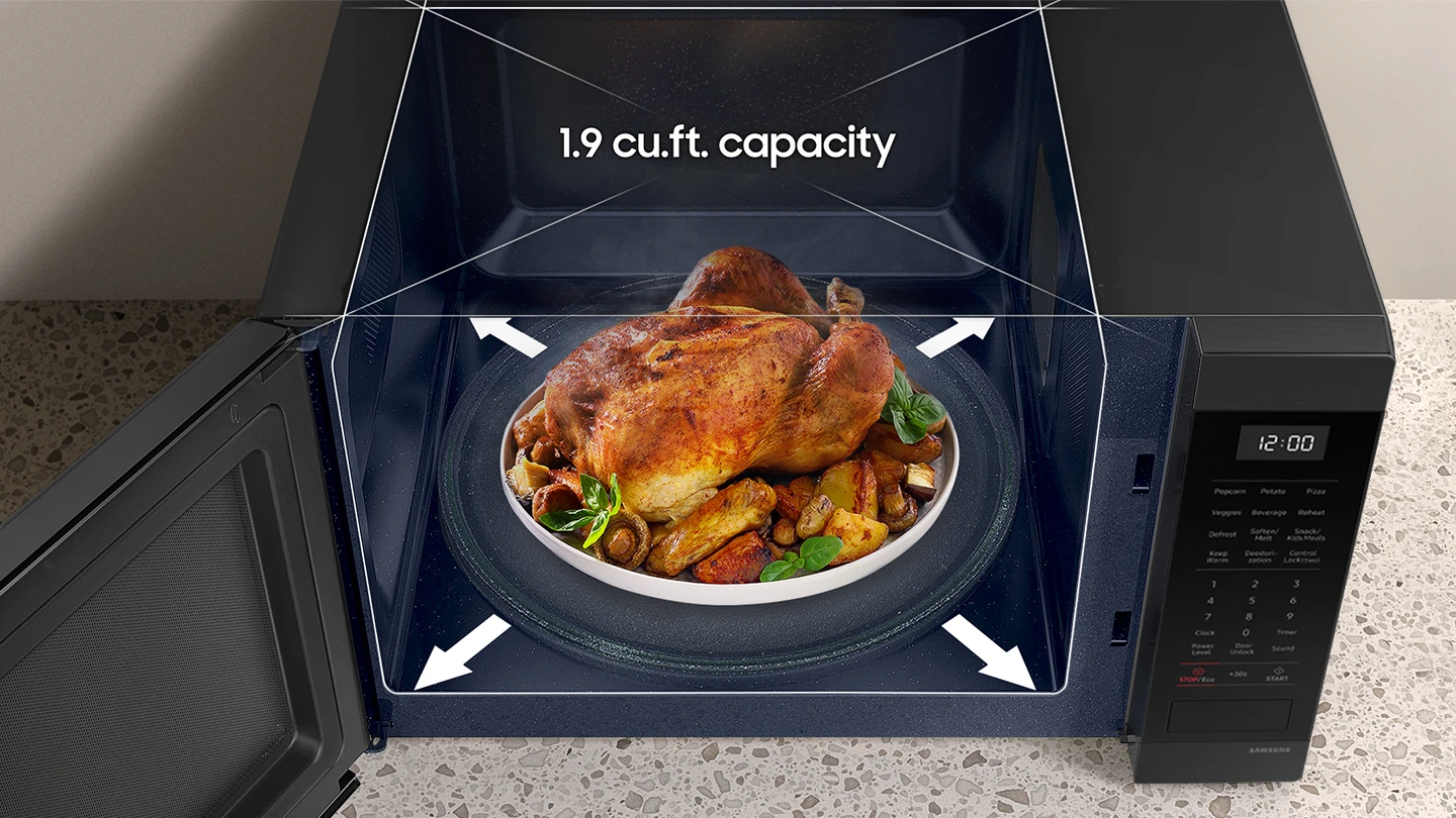 1. 9 cu. ft. capacity