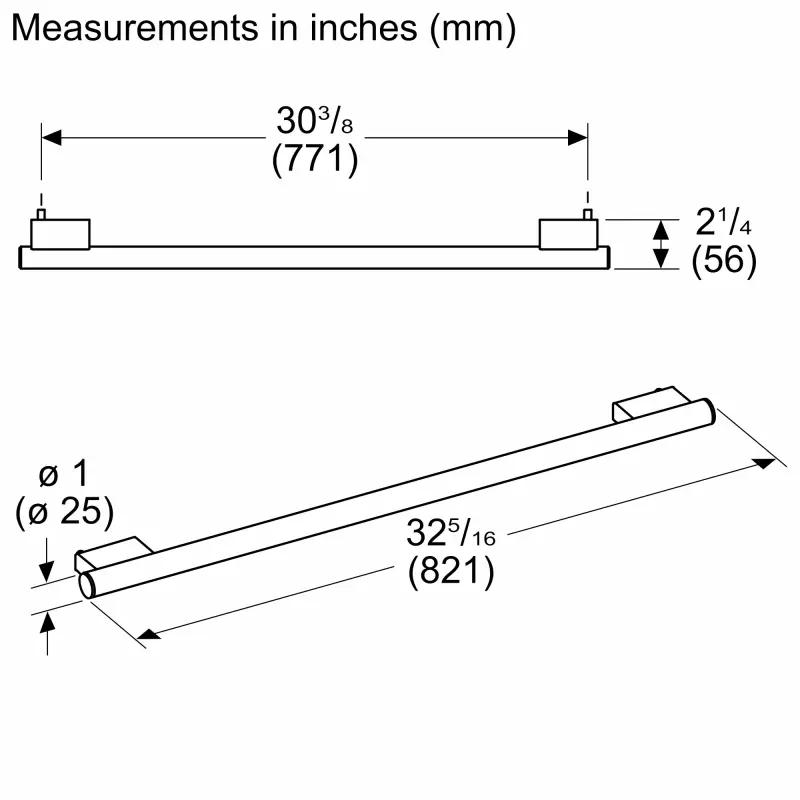 Door Handle 48'' French Door Bottom Mount Refrigerator MS4800IT10