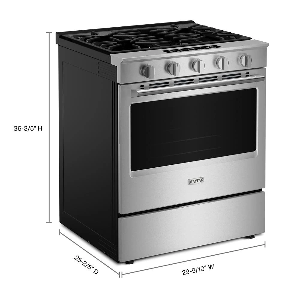 30-Inch Wide Slide-In Gas Range with Grill Mode and No Preheat Air Fry - 5.0 Cu. Ft. view 21