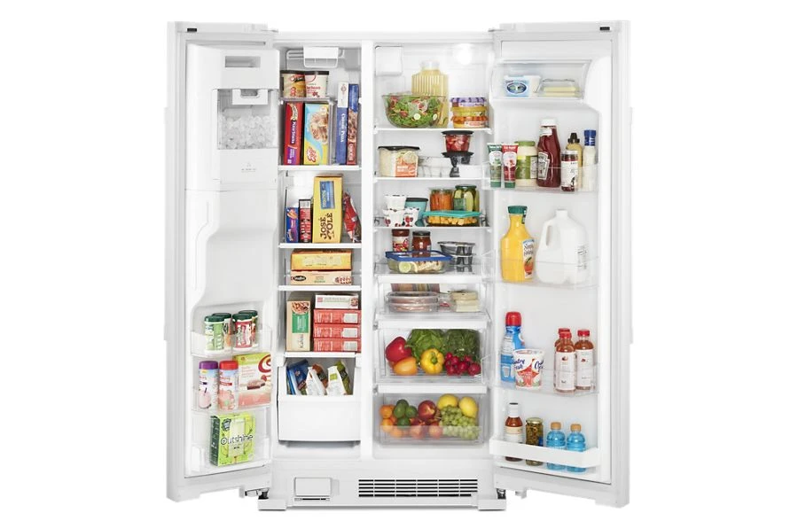 36-Inch Wide Side-by-Side Refrigerator with Exterior Ice and Water Dispenser - 25 Cu. Ft. view 2