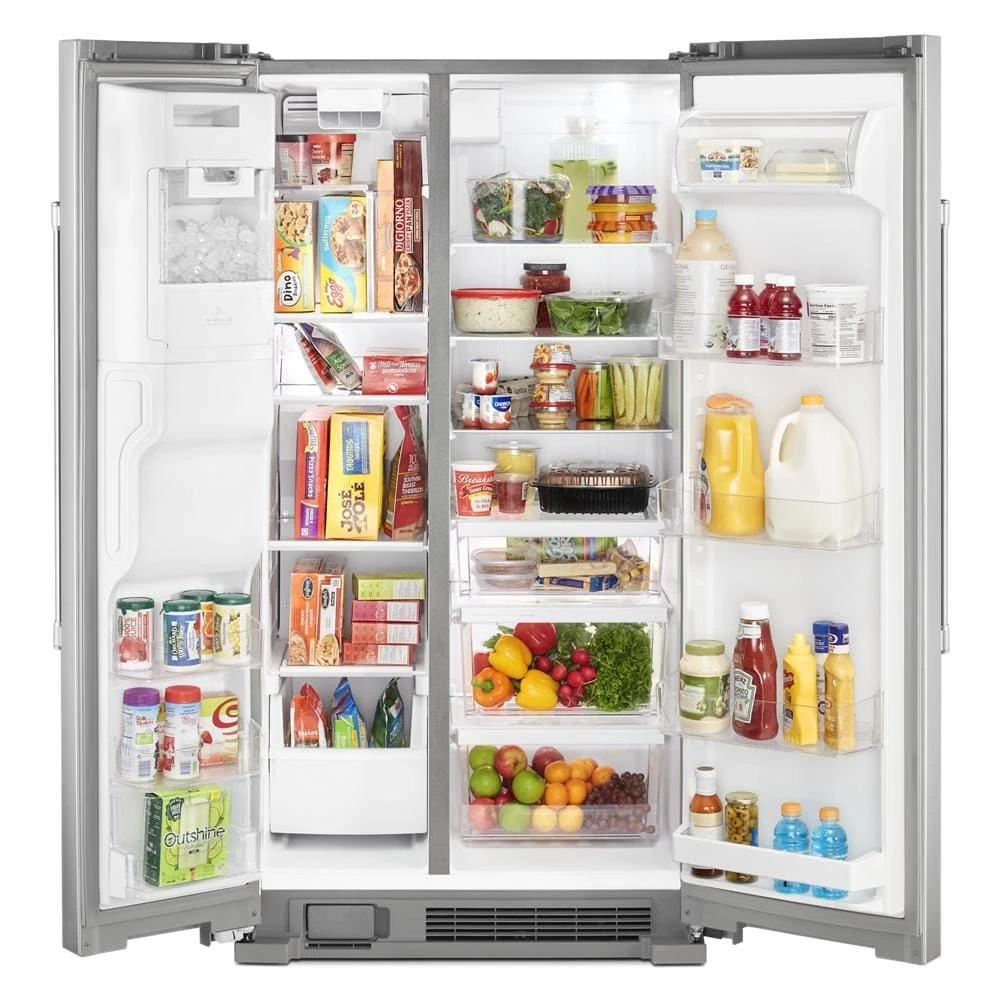 36-Inch Wide Side-by-Side Refrigerator with Exterior Ice and Water Dispenser - 25 Cu. Ft. view 2