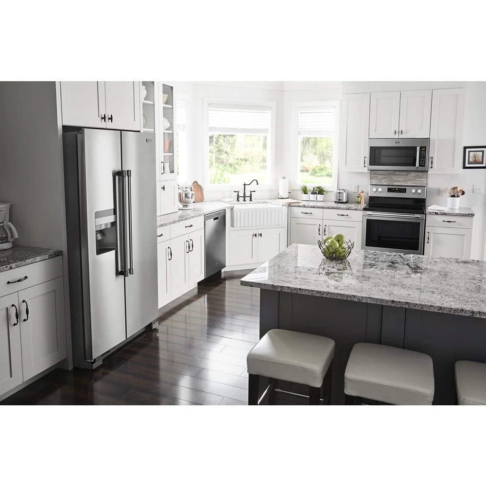 36-Inch Wide Side-by-Side Refrigerator with Exterior Ice and Water Dispenser - 25 Cu. Ft. view 5