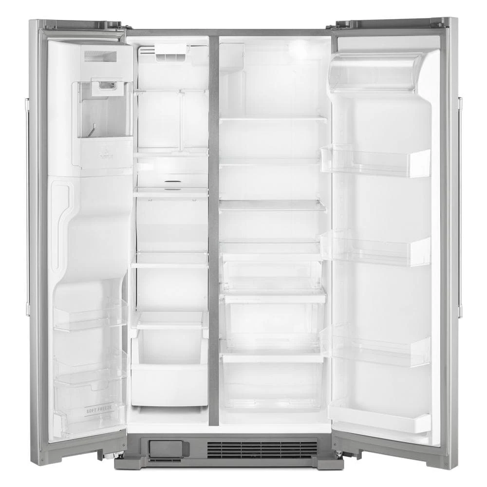 36-Inch Wide Side-by-Side Refrigerator with Exterior Ice and Water Dispenser - 25 Cu. Ft. view 3