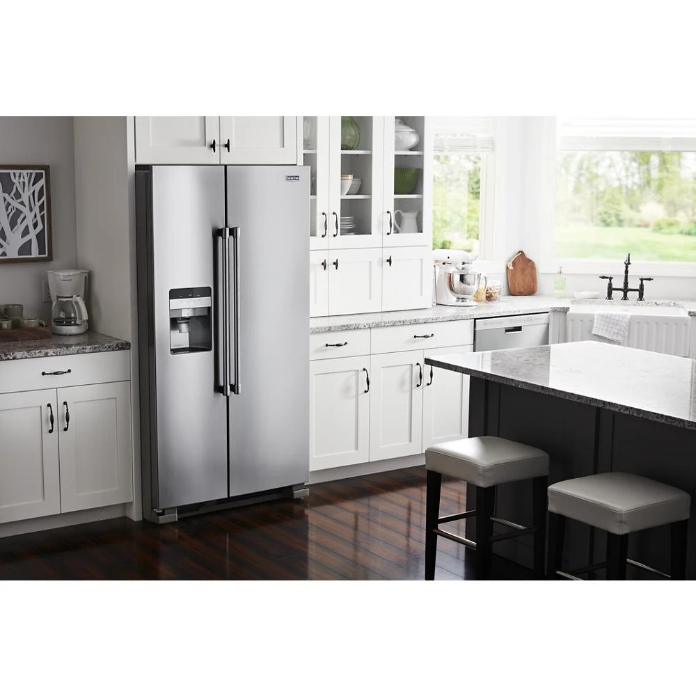 36-Inch Wide Side-by-Side Refrigerator with Exterior Ice and Water Dispenser - 25 Cu. Ft. view 22