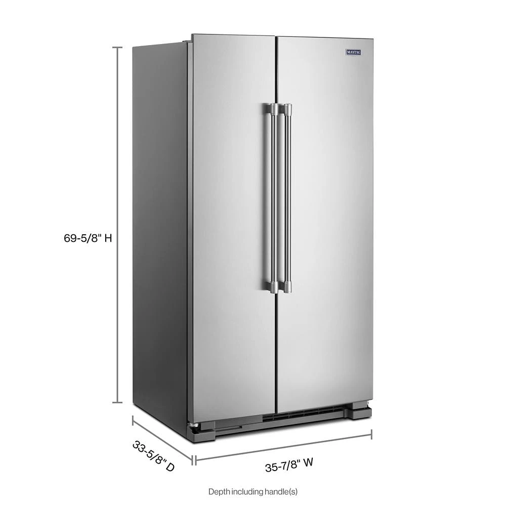 36-Inch Wide Side-by-Side Refrigerator - 25 cu. ft. view 4