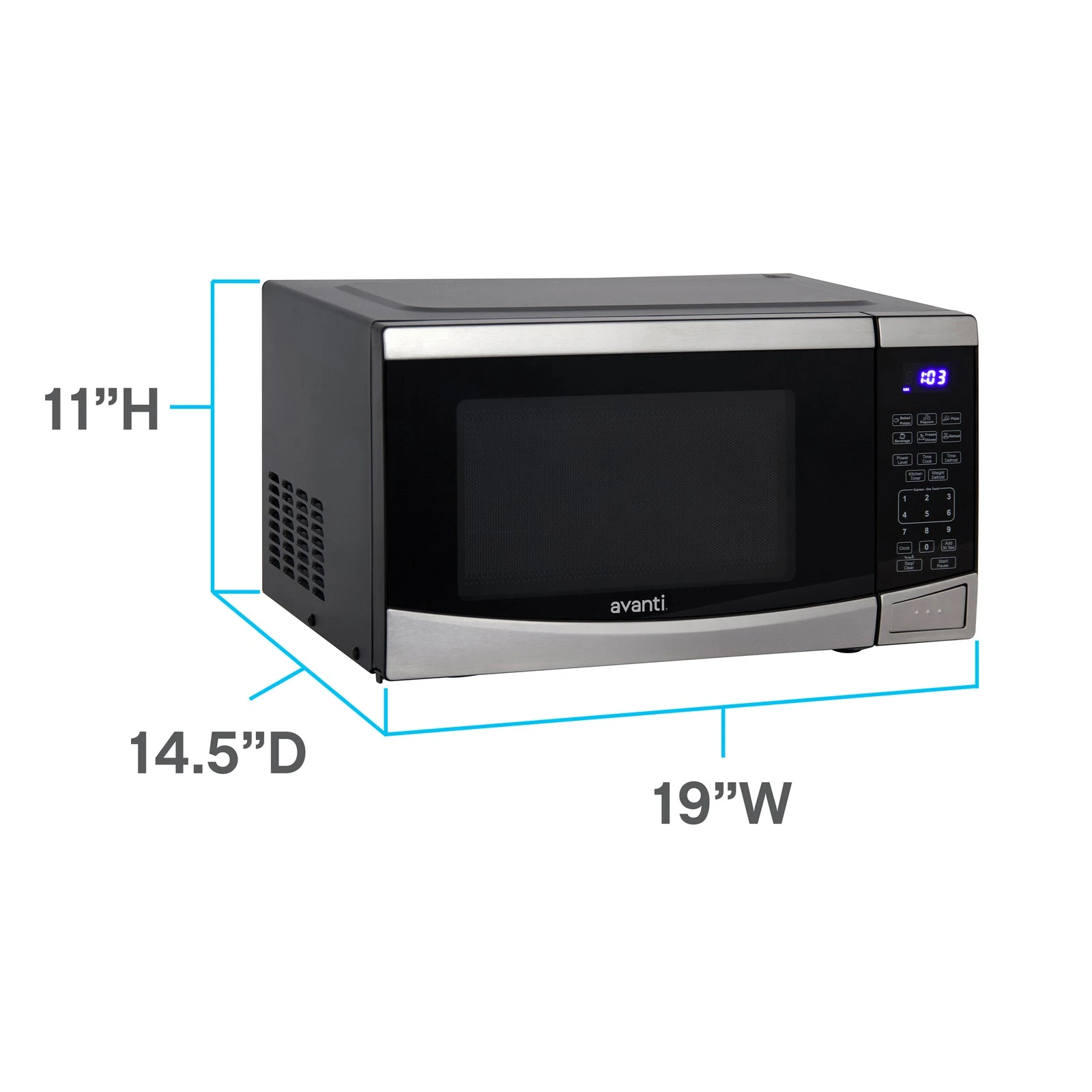 Countertop Microwave Oven, 0.9 cu. ft. MT09V3SCA, product image 2 of 9