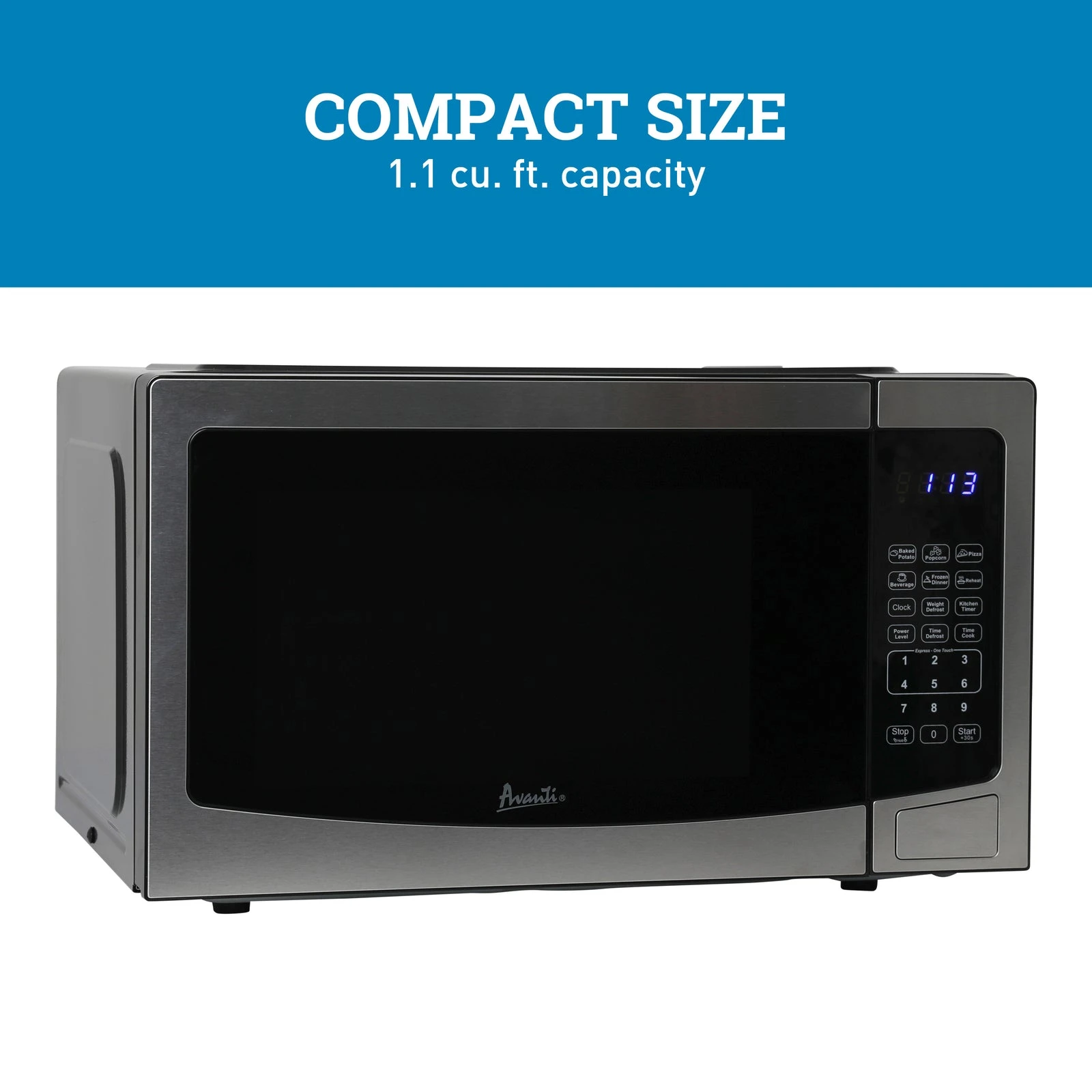 Microwave Oven, 1.1 cu. ft. Capacity MT115V3STH