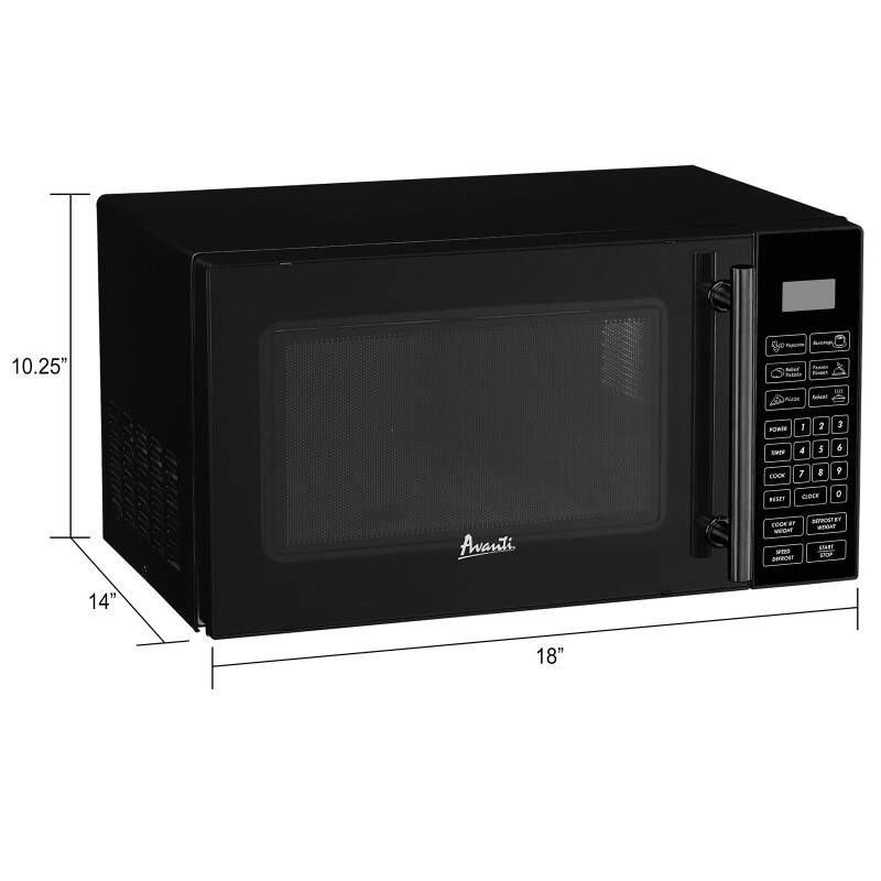 Avanti Countertop Microwave Oven, 0.8 cu. ft. Capacity MT81K1BH, product image 2 of 7