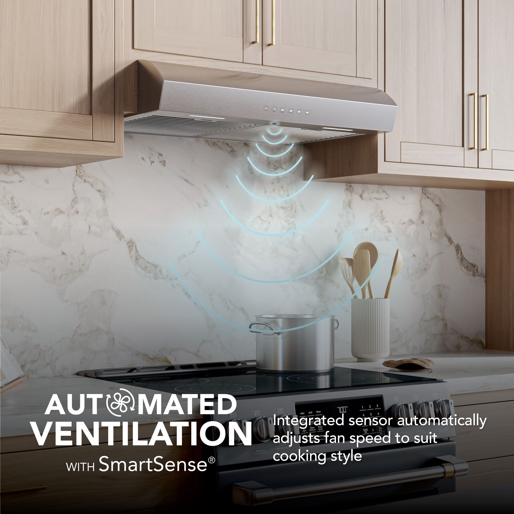 Mantra 30Inch 490 MAX Blower CFM 1.1 Sones Range Hood view 3