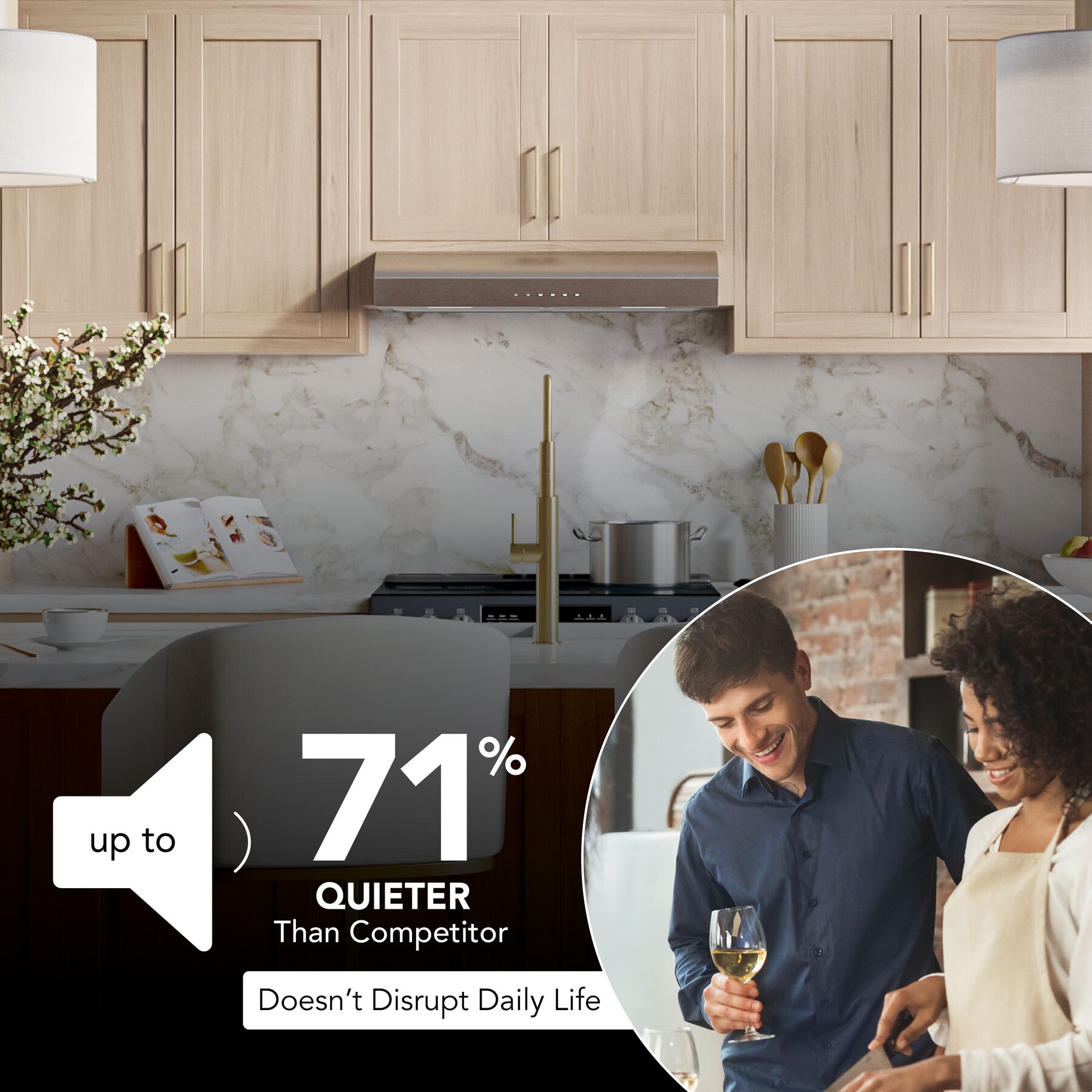 Mantra 30Inch 490 MAX Blower CFM 1.1 Sones Range Hood view 4