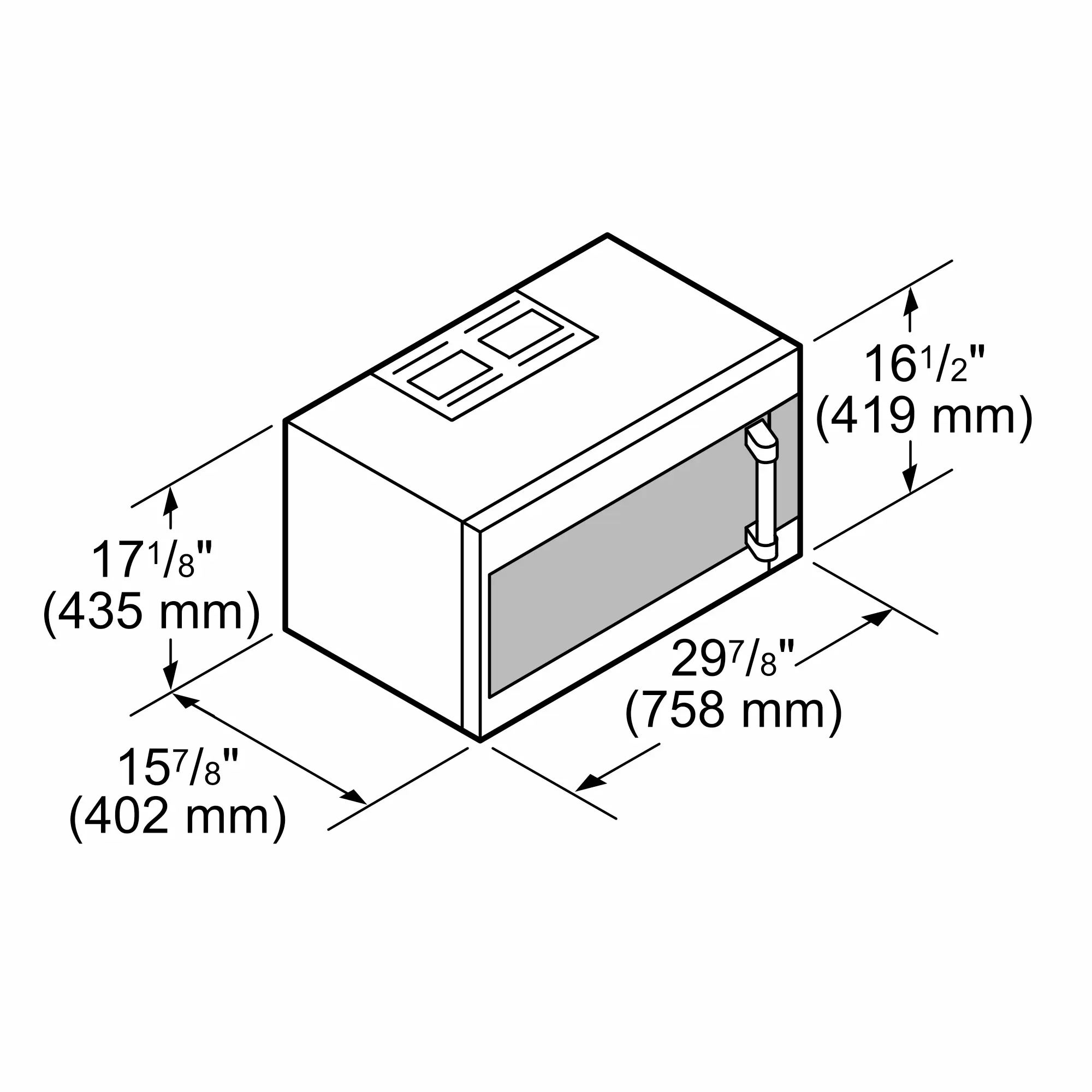 Over-the-range Microwave 30'' Left Side Opening Door, MU30WSU