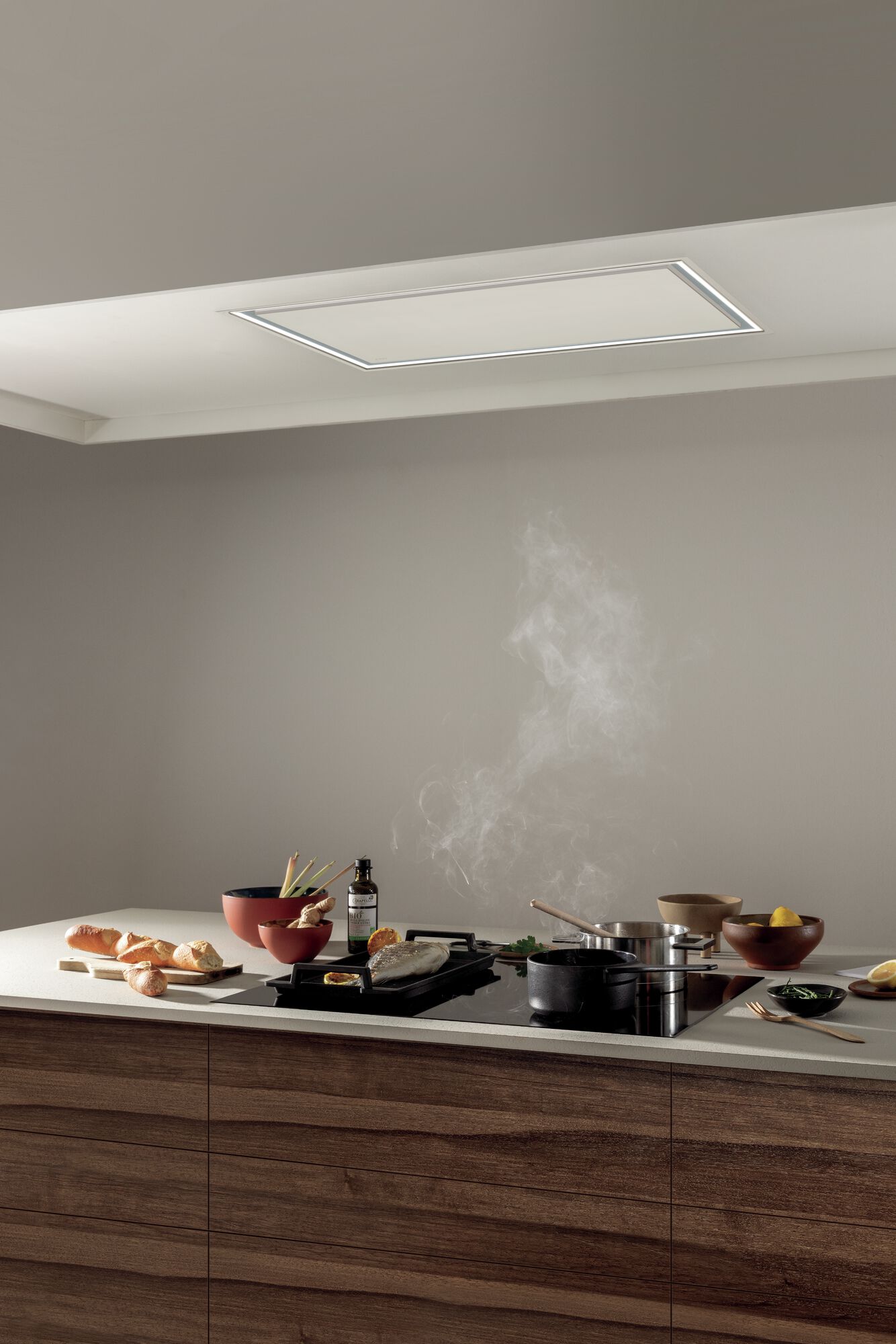 36"W. Ceiling Hood Pureline Pro MVCEH636WH