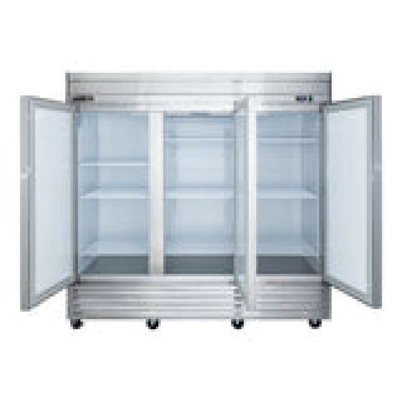 Maxx Cold V-Series 3 Door Reach-In Freezer, Bottom Mount, in Stainless Steel MVF72FDHC