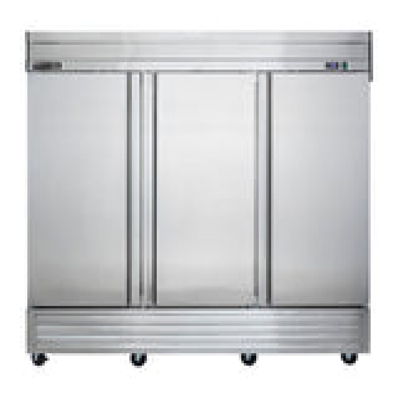 Maxx Cold V-Series 3 Door Reach-In Freezer, Bottom Mount, in Stainless Steel MVF72FDHC