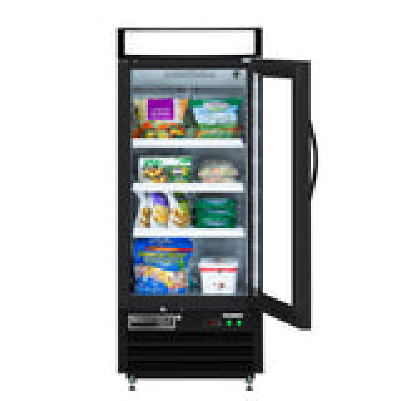 Maxx Cold V-Series Single Glass Door Merchandiser Freezer, in Black MVMF12B