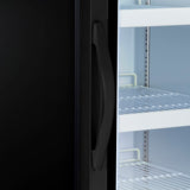 Maxx Cold V-Series Single Glass Door Merchandiser Freezer, in Black MVMF12B