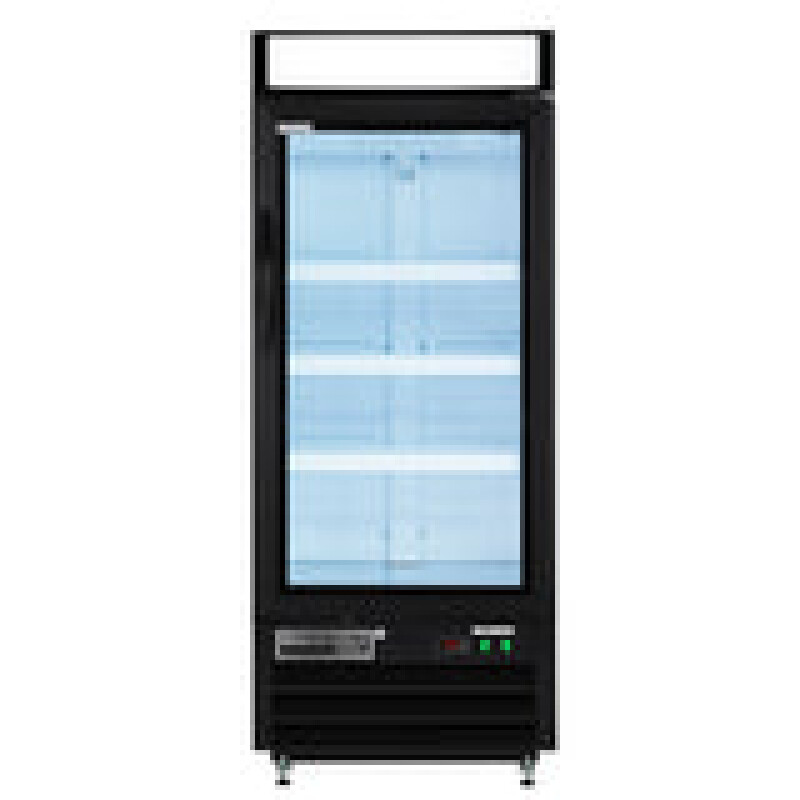 Maxx Cold V-Series Single Glass Door Merchandiser Freezer, in Black MVMF12B