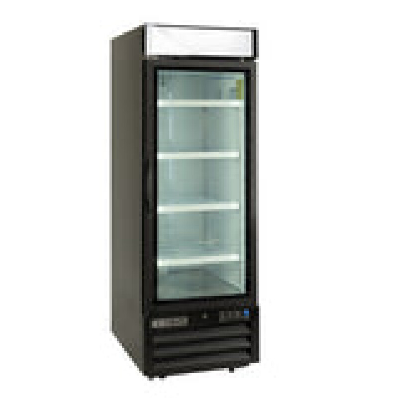 Maxx Cold V-Series Single Glass Door Merchandiser Freezer, in Black MVMF23B