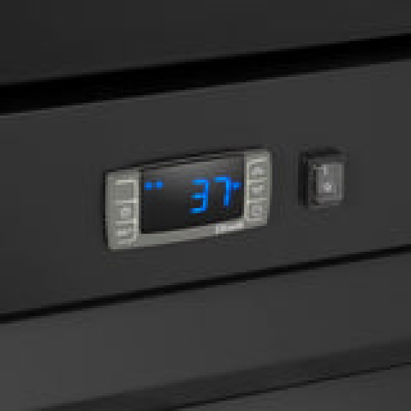 Maxx Cold V-Series Single Glass Door Merchandiser Refrigerator, in Black MVMR16B