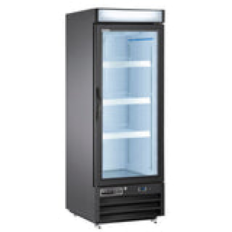 Maxx Cold V-Series Single Glass Door Merchandiser Refrigerator, in Black MVMR16B