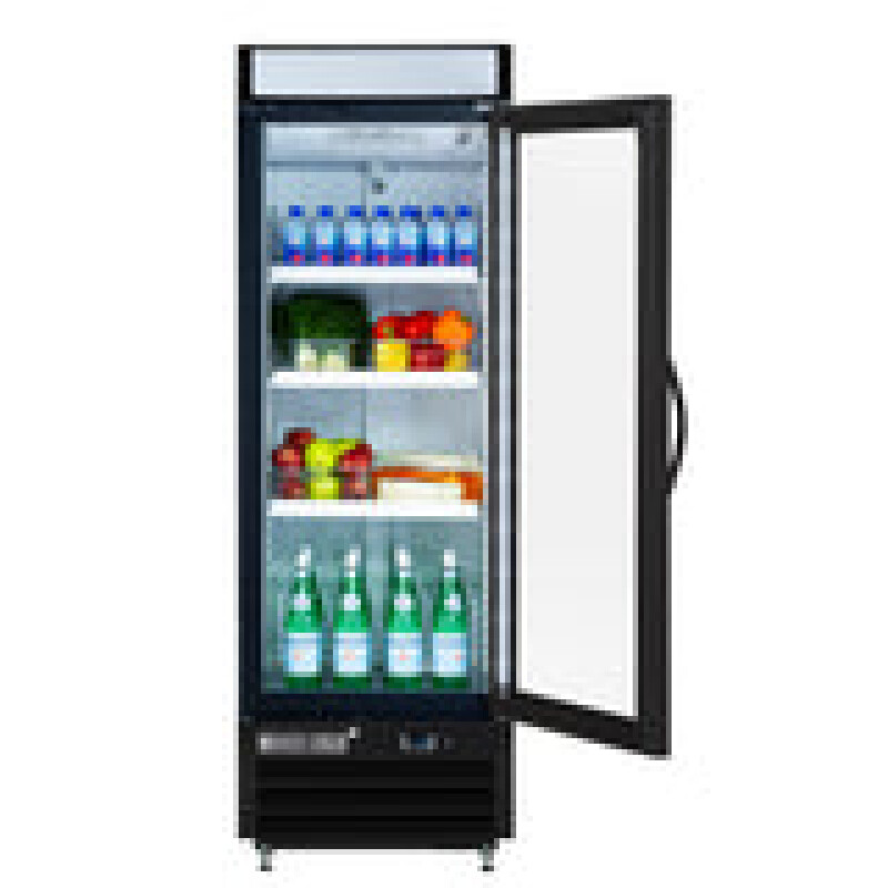 Maxx Cold V-Series Single Glass Door Merchandiser Refrigerator, in Black MVMR16B