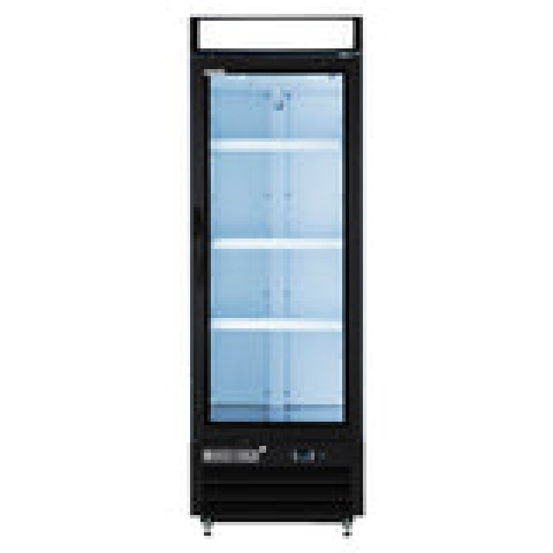 Maxx Cold V-Series Single Glass Door Merchandiser Refrigerator, in Black MVMR16B