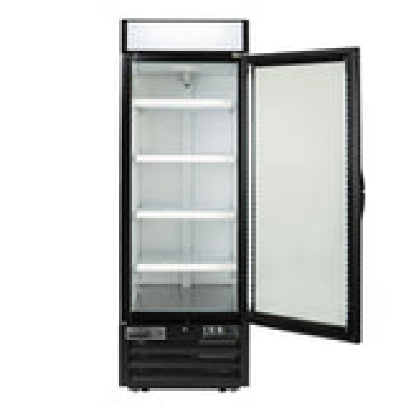 Maxx Cold V-Series Single Glass Door Merchandiser Refrigerator, in Black MVMR23B