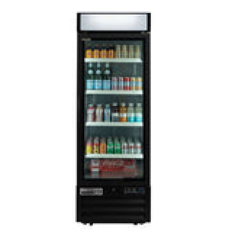 Maxx Cold V-Series Single Glass Door Merchandiser Refrigerator, in Black MVMR23B