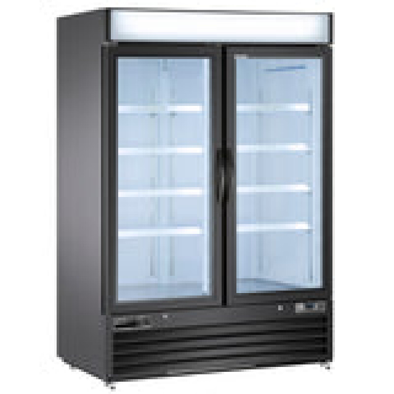 Maxx Cold V-Series Double Glass Door Merchandiser Refrigerator MVMR48B