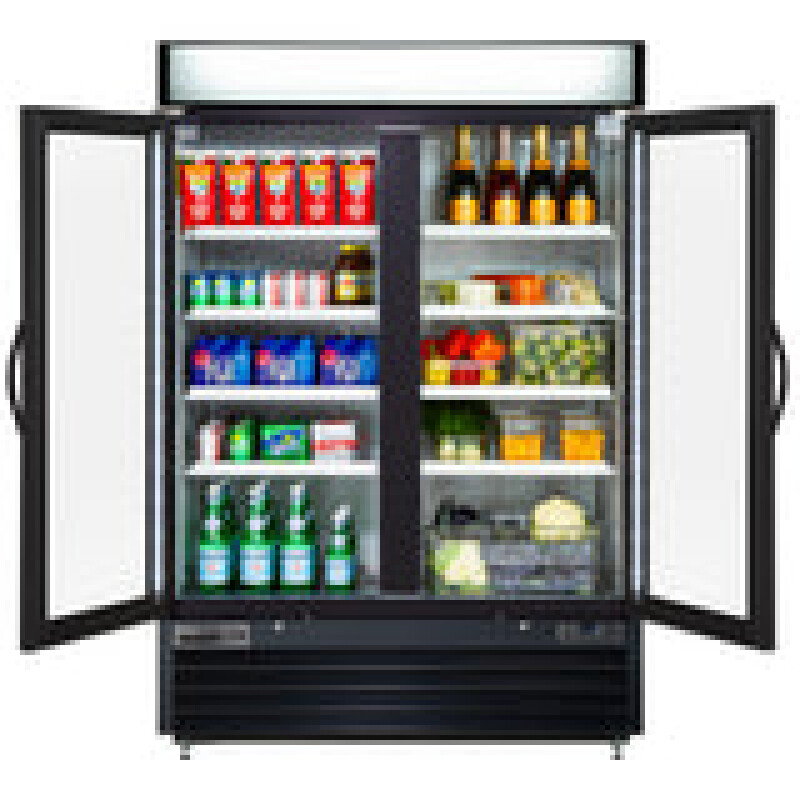 Maxx Cold V-Series Double Glass Door Merchandiser Refrigerator MVMR48B