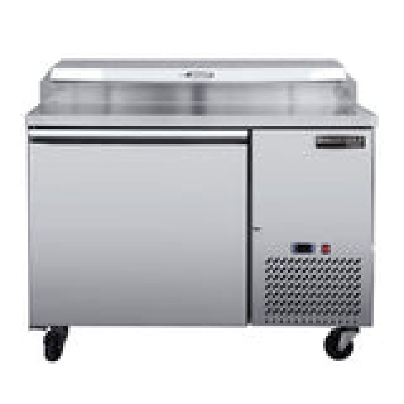 Maxx Cold V-Series 1 Door Refrigerated Pizza Prep Table, in Stainless Steel MVPP50HC