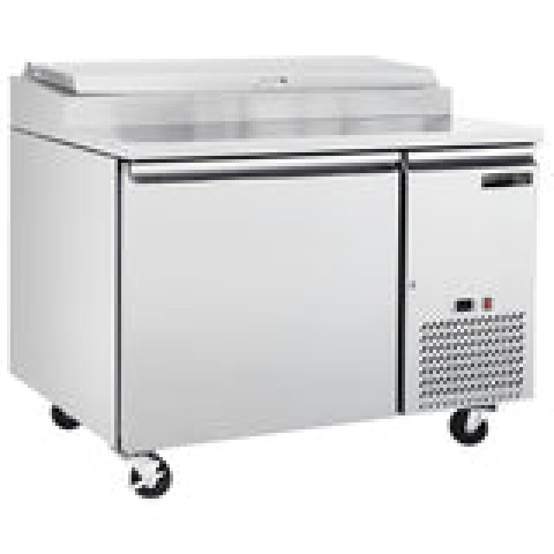 Maxx Cold V-Series 1 Door Refrigerated Pizza Prep Table, in Stainless Steel MVPP50HC