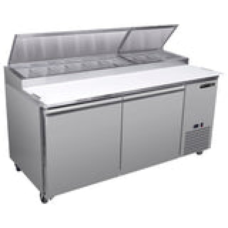 Maxx Cold V-Series 2 Door Refrigerated Pizza Prep Table MVPP70HC