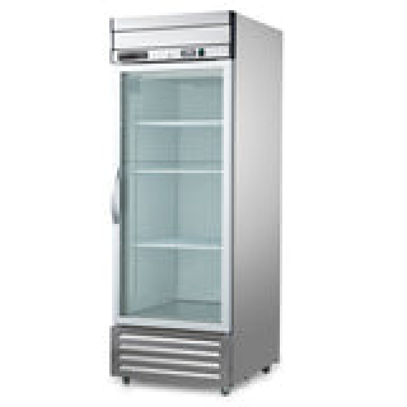 Maxx Cold V-Series 1 Glass Door Reach-In Refrigerator, Bottom Mount, in Stainless Steel MVR23GDHC