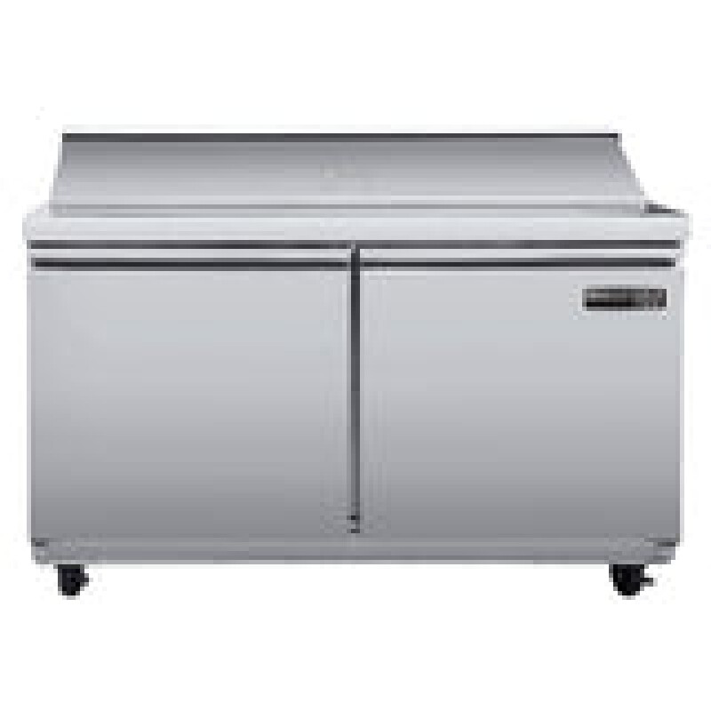 Maxx Cold V-Series 2 Door Refrigerated Sandwich and Salad Prep Station MVR48SHC