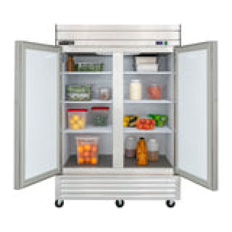 Maxx Cold V-Series 2 Solid Door Reach-In Refrigerator, Bottom Mount, in Stainless Steel MVR49FDHC