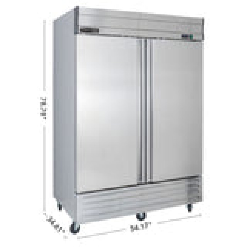 Maxx Cold V-Series 2 Solid Door Reach-In Refrigerator, Bottom Mount, in Stainless Steel MVR49FDHC