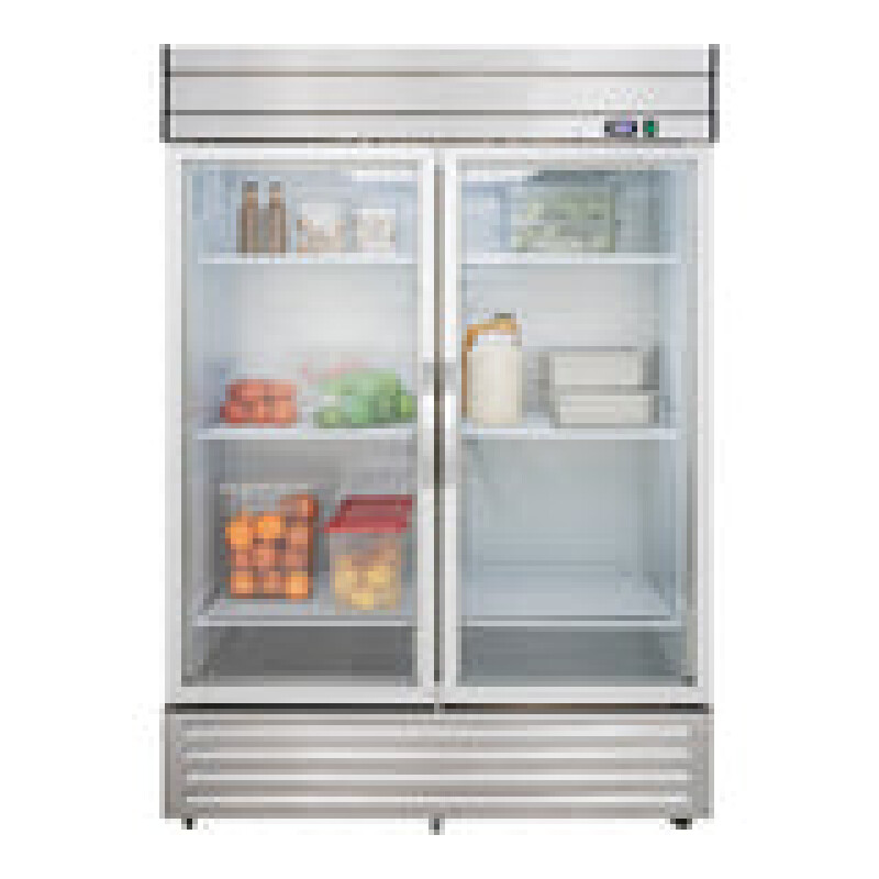 Maxx Cold V-Series 2 Glass Door Reach-In Refrigerator, Bottom Mount, in Stainless Steel MVR49GDHC