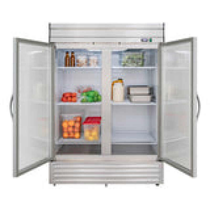 Maxx Cold V-Series 2 Glass Door Reach-In Refrigerator, Bottom Mount, in Stainless Steel MVR49GDHC