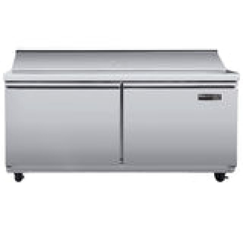 Maxx Cold V-Series 2 Door Refrigerated Sandwich and Salad Prep Station MVR60SHC