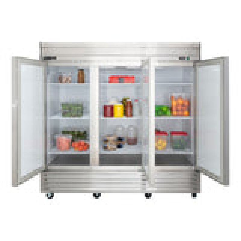 Maxx Cold V-Series 3 Solid Door Reach-In Refrigerator, Bottom Mount, in Stainless Steel MVR72FDHC