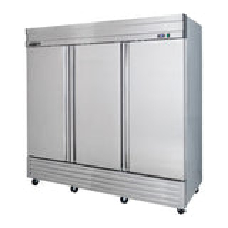 Maxx Cold V-Series 3 Solid Door Reach-In Refrigerator, Bottom Mount, in Stainless Steel MVR72FDHC