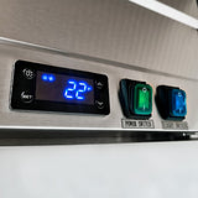 Maxx Cold V-Series 3 Glass Door Reach-In Refrigerator, Bottom Mount, in Stainless Steel MVR72GDHC